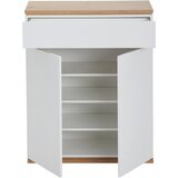 XORA omara za čevlje bela, hrast artisan | Shoptok.si