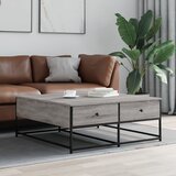 vidaXL Klubska mizica siva sonoma 100x99x40 cm inženirski les Cene
