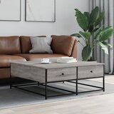 vidaXL Stolić za kavu boja sivog hrasta 100x99x40 cm konstruirano drvo | shoptok.hr