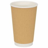  Papirnate šalice za kavu s poklopcima 1000 kom 16 oz 400 ml Smeđa | Shoptok.si