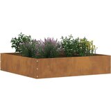 vidaXL Robovi trave Rjav 60 x 60 x 13 cm Vremensko odporno jeklo | Shoptok.si