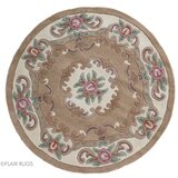 Flair Rugs bež vuneni tepih Aubusson, ⌀ 120 cm Cijene