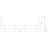 SIRO Vješalica za vrata (D x Š x V: 404 x 51 x 138 mm, Broj kuka: 4 Kom.) | shoptok.hr