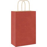  Papirnate vrećice 250 kom s ručkama crvene 21x11x31 cm | shoptok.hr