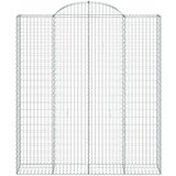  Obokane gabion košare 4 kosi 200x50x220/240 cm pocinkano železo | Shoptok.si