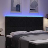  LED glava kreveta Crna 180 cm Baršun | shoptok.hr