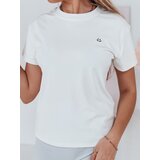 DStreet T-shirt damski prążkowany SMILE FOR YOU biały | shoptok.hr