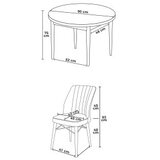 Hanah home rox - baroque, brown baroquebrown dining table & chairs set (5 pieces) | Eponuda.com