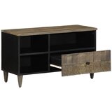TV ormarić crni 80x33x46 cm od masivnog drva manga | shoptok.hr
