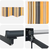 Ručna zlačivna tenda s LED diodama 2,5 x 2 m | shoptok.hr