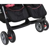  Dječja kolica za blizance ružičasto-crna čelična | shoptok.hr