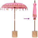  Balineški Parasol Ružičasta 180-190 cm Pamuk solidno drvo | shoptok.hr