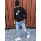 DStreet Bluza męska z nadrukiem czarna | Shoptok.si