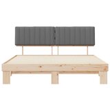  Krevetni okvir s tapiciranim uzglavljem Svijetlo siva | shoptok.hr