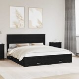 Krevetna konstrukcija Crni hrast 180 x 200 cm Konstruirano drvo | shoptok.hr