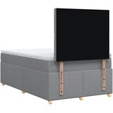  Krevet s oprugama i madrac svjetlosivi 120 x 200cm od tkanine | shoptok.hr