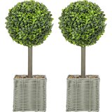 HOMCOM umetna rastlina plastika, cement Ø15 x 50V cm zelena, (5000242195) Cene