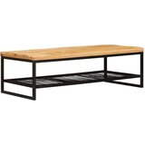  Klubska miza Rjava in črna 110 x 55 x 35 cm Masiven les manga, (5000107349) | Shoptok.si