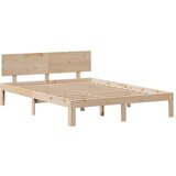 vidaXL Krevet s regalom za knjige bez madraca 120x190 cm od borovine | shoptok.hr