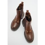 LuviShoes VESPER Tan Buckle Women's Chelsea Boots | shoptok.hr