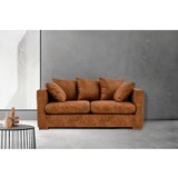Scandic Sedežna garnitura iz umetnega usnja v konjak rjavi barvi 175 cm Hamburg – | Shoptok.si