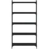 Regal za knjige s 5 razina crni 80x30x154 cm konstruirano drvo | shoptok.hr