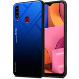 Cadorabo Ohišje, združljiv s Samsungom v modri barvi - črni - dvobarvni zaščitni pokrov iz silikona TPU in hrbta iz kaljenega stekla, (20571547) | Shoptok.si