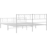  Metalni okvir kreveta uzglavlje i podnožje bijeli 183x213 cm | Eponuda.ba