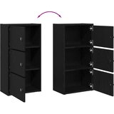  Regal za knjige crni hrasta 40x24x77 cm od konstruiranog drva | Eponuda.com