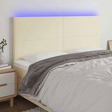  Posteljno vzglavje krem 180x5x118/128 cm umetno usnje, (20951631) | Shoptok.si