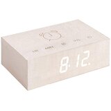 Gingko Electronics bež lesena LED budilka Flip Click | Shoptok.si