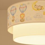  Brilagi - LED dečiji luster na sajli BOBO 1xE27/10W/230V, prečnik 40 cm, bela/bež/sa životinjskim dezenom | Eponuda.com
