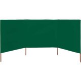  Vjetrobran s 3 panela od tkanine 400 x 80 cm zeleni | shoptok.hr