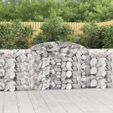 vidaXL obokana gabionska košara 5kos 300x30x100/120cm pocinkano železo | Shoptok.si
