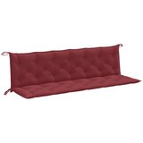 vidaXL Jastuci za vrtnu klupu 2 kom Crvena vina 200x50x7 cm tkanine | shoptok.hr