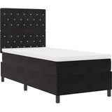  LED Box Spring Krevet s madracem Crna 100 x 200 cm Baršun | shoptok.hr