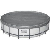 Bestway Pokrivač za bazen Ø5,49 m Kružni Poliester Siva | shoptok.hr