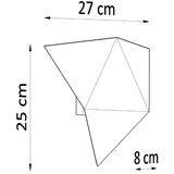  Stenska svetilka SOLIDO črna, (21347328) | Shoptok.si