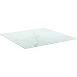Stolna ploča bijela 50x50 cm 6 mm staklena s mramornim uzorkom | Eponuda.com