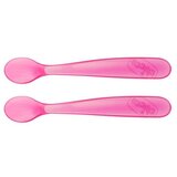 Chicco Soft Silicone žlička 6m+ Pink 2 kos | Shoptok.si