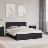  Okvir za krevet Crna 160 x 200 cm Inženjersko Drvo - Crna 160 x 200 cm | shoptok.hr