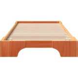  Krevet s daskama s pohranom Smeđa 100 x 210 cm Masivna borovina | shoptok.hr