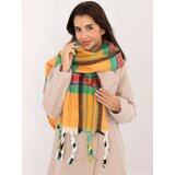 Fashion Hunters Orange warm checkered scarf Cene