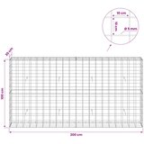  Gabion s žicom debljine 5 mm i mrežom 10x10 cm 200x30x100 cm | shoptok.hr