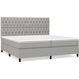  s oprugama i madracem svjetlosivi 200 x 200cm od tkanine | shoptok.hr