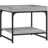 Maison Chic Klubska mizica - kavna mizica - Nizka mizica siva sonoma 49,5x49,5x45 cm inženirski les, (21752464) Cene