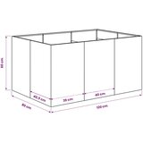  Vrtna saksija Antracit 120 x 80 x 60 cm Čelična vrata - Antracit 120 x 80 x 60 cm | shoptok.hr