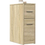 vidaXL Ozka kopalniška kredenca s kolesi sonoma hrast inženirski les | Shoptok.si