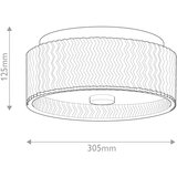  hinkley hk-elle-f-s-bk - plafonska lampa 2xE27/60W/230V, prečnik 30,5 cm, crna | Eponuda.com