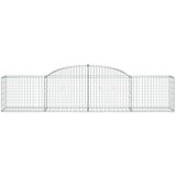 vidaXL Obokana gabionska kosara 12kosa 300x50x60/80cm pocink | Shoptok.si